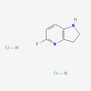 molecular formula C7H9Cl2FN2 B2394915 5-fluoro-1H,2H,3H-pyrrolo[3,2-b]pyridine dihydrochloride CAS No. 1989659-19-9