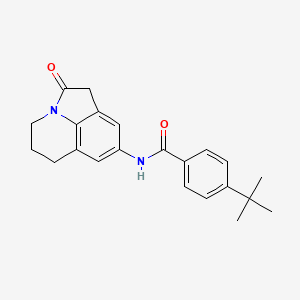 molecular formula C22H24N2O2 B2394916 4-(叔丁基)-N-(2-氧代-2,4,5,6-四氢-1H-吡咯并[3,2,1-ij]喹啉-8-基)苯甲酰胺 CAS No. 898410-82-7