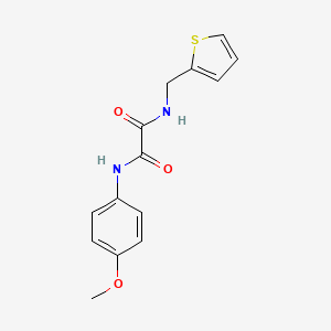 molecular formula C14H14N2O3S B2394921 N'-(4-甲氧基苯基)-N-(噻吩-2-基甲基)草酰胺 CAS No. 797766-50-8