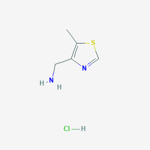 molecular formula C5H9ClN2S B2394928 (5-Methylthiazol-4-yl)methanamine hydrochloride CAS No. 1956324-55-2