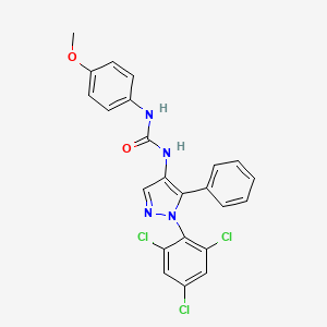 N-(4-methoxyphenyl)-N'-[5-phenyl-1-(2,4,6-trichlorophenyl)-1H-pyrazol-4-yl]urea