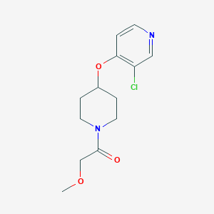 molecular formula C13H17ClN2O3 B2394934 1-(4-((3-Chloropyridin-4-yl)oxy)piperidin-1-yl)-2-methoxyethanone CAS No. 2034302-29-7