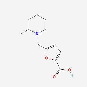 molecular formula C12H17NO3 B2394936 5-[(2-Methylpiperidin-1-yl)methyl]-2-furoic acid CAS No. 926241-28-3