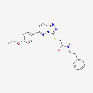 2-((6-(4-ethoxyphenyl)-[1,2,4]triazolo[4,3-b]pyridazin-3-yl)thio)-N-phenethylacetamide
