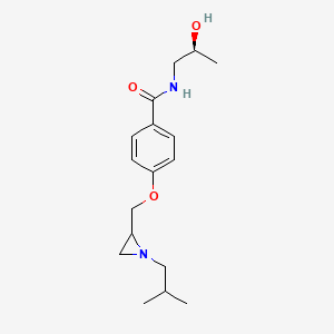 N-[(2S)-2-Hydroxypropyl]-4-[[1-(2-methylpropyl)aziridin-2-yl]methoxy]benzamide