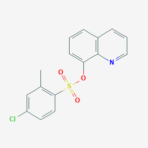 molecular formula C16H12ClNO3S B239496 Quinolin-8-yl 4-chloro-2-methylbenzenesulfonate 
