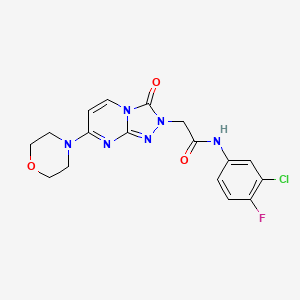 N-(3-chloro-4-fluorophenyl)-2-(7-morpholin-4-yl-3-oxo[1,2,4]triazolo[4,3-a]pyrimidin-2(3H)-yl)acetamide