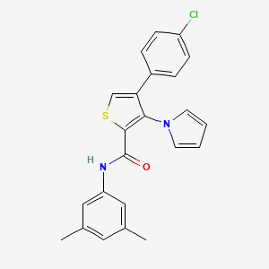 4-(4-chlorophenyl)-N-(3,5-dimethylphenyl)-3-(1H-pyrrol-1-yl)thiophene-2-carboxamide