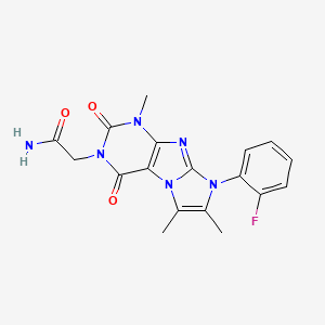 2-[6-(2-Fluorophenyl)-4,7,8-trimethyl-1,3-dioxopurino[7,8-a]imidazol-2-yl]acetamide