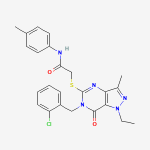 2-((6-(2-chlorobenzyl)-1-ethyl-3-methyl-7-oxo-6,7-dihydro-1H-pyrazolo[4,3-d]pyrimidin-5-yl)thio)-N-(p-tolyl)acetamide