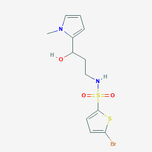 5-bromo-N-(3-hydroxy-3-(1-methyl-1H-pyrrol-2-yl)propyl)thiophene-2-sulfonamide