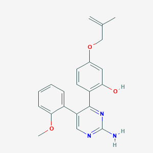 2-(2-Amino-5-(2-methoxyphenyl)pyrimidin-4-yl)-5-((2-methylallyl)oxy)phenol