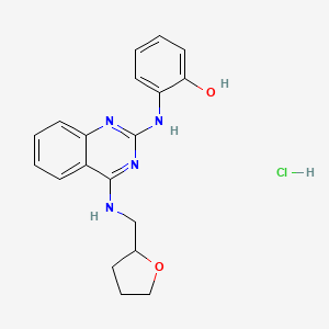 2-((4-(((Tetrahydrofuran-2-yl)methyl)amino)quinazolin-2-yl)amino)phenol hydrochloride