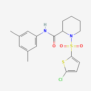 molecular formula C18H21ClN2O3S2 B2395000 1-((5-chlorothiophen-2-yl)sulfonyl)-N-(3,5-dimethylphenyl)piperidine-2-carboxamide CAS No. 1049866-07-0