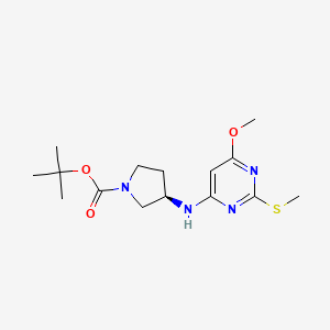 molecular formula C15H24N4O3S B2395001 (R)-tert-Butyl 3-((6-methoxy-2-(methylthio)pyrimidin-4-yl)amino)pyrrolidine-1-carboxylate CAS No. 1353996-89-0