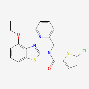molecular formula C20H16ClN3O2S2 B2395009 5-氯-N-(4-乙氧基苯并[d]噻唑-2-基)-N-(吡啶-2-基甲基)噻吩-2-甲酰胺 CAS No. 900005-12-1