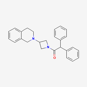 molecular formula C26H26N2O B2395010 1-(3-(3,4-dihydroisoquinolin-2(1H)-yl)azetidin-1-yl)-2,2-diphenylethanone CAS No. 2034526-16-2