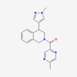 molecular formula C19H19N5O B2395011 (4-(1-methyl-1H-pyrazol-4-yl)-3,4-dihydroisoquinolin-2(1H)-yl)(5-methylpyrazin-2-yl)methanone CAS No. 2034463-61-9