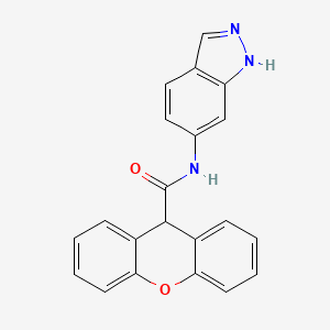 molecular formula C21H15N3O2 B2395013 N-(1H-吲唑-6-基)-9H-呫吨-9-甲酰胺 CAS No. 1219907-23-9