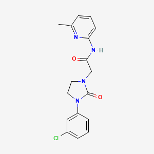 molecular formula C17H17ClN4O2 B2395020 2-(3-(3-chlorophenyl)-2-oxoimidazolidin-1-yl)-N-(6-methylpyridin-2-yl)acetamide CAS No. 1251578-40-1