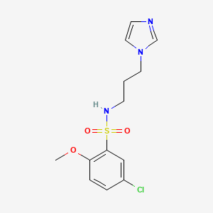 5-chloro-N-(3-imidazol-1-ylpropyl)-2-methoxybenzenesulfonamide