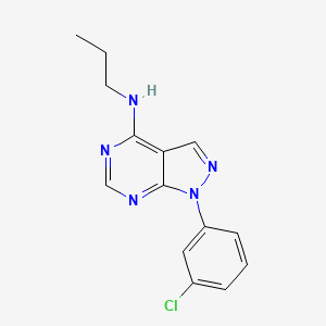 molecular formula C14H14ClN5 B2395035 1-(3-chlorophenyl)-N-propyl-1H-pyrazolo[3,4-d]pyrimidin-4-amine CAS No. 890943-17-6