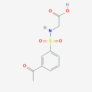 molecular formula C10H11NO5S B2395038 {[(3-Acetylphenyl)sulfonyl]amino}acetic acid CAS No. 790270-98-3