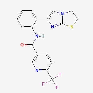 N-(2-(2,3-dihydroimidazo[2,1-b]thiazol-6-yl)phenyl)-6-(trifluoromethyl)nicotinamide