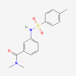molecular formula C16H18N2O3S B2395059 N,N-dimethyl-3-[(4-methylphenyl)sulfonylamino]benzamide CAS No. 864939-97-9