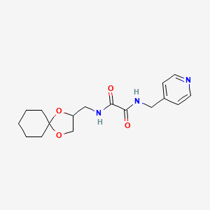 molecular formula C17H23N3O4 B2395066 N1-(1,4-二氧杂螺[4.5]癸-2-基甲基)-N2-(吡啶-4-基甲基)草酰胺 CAS No. 941870-18-4