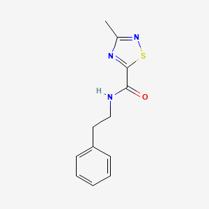 molecular formula C12H13N3OS B2395075 3-methyl-N-phenethyl-1,2,4-thiadiazole-5-carboxamide CAS No. 1448124-59-1