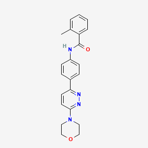 2-methyl-N-(4-(6-morpholinopyridazin-3-yl)phenyl)benzamide