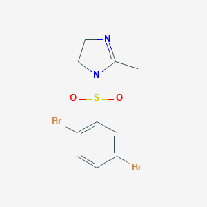 molecular formula C10H10Br2N2O2S B239508 1-[(2,5-dibromophenyl)sulfonyl]-2-methyl-4,5-dihydro-1H-imidazole 