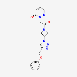 2-(2-oxo-2-(3-(4-(phenoxymethyl)-1H-1,2,3-triazol-1-yl)azetidin-1-yl)ethyl)pyridazin-3(2H)-one