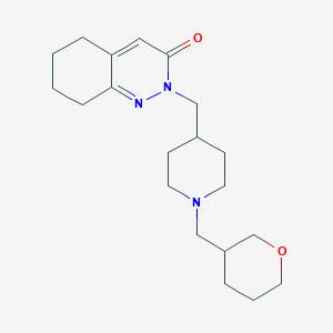 2-({1-[(Oxan-3-yl)methyl]piperidin-4-yl}methyl)-2,3,5,6,7,8-hexahydrocinnolin-3-one