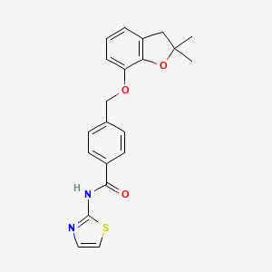 4-(((2,2-dimethyl-2,3-dihydrobenzofuran-7-yl)oxy)methyl)-N-(thiazol-2-yl)benzamide
