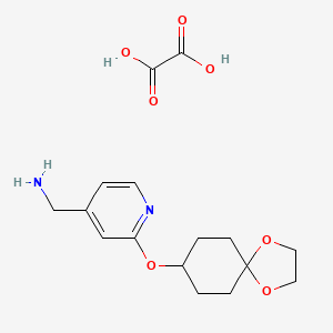 (2-(1,4-Dioxaspiro[4.5]decan-8-yloxy)pyridin-4-yl)methanamine oxalate