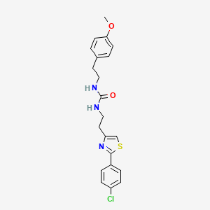 molecular formula C21H22ClN3O2S B2395097 1-(2-(2-(4-Chlorophenyl)thiazol-4-yl)ethyl)-3-(4-methoxyphenethyl)urea CAS No. 1209646-01-4