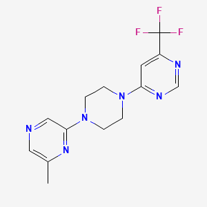 4-[4-(6-Methylpyrazin-2-yl)piperazin-1-yl]-6-(trifluoromethyl)pyrimidine