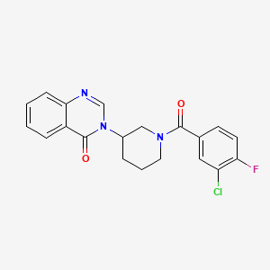 3-(1-(3-chloro-4-fluorobenzoyl)piperidin-3-yl)quinazolin-4(3H)-one