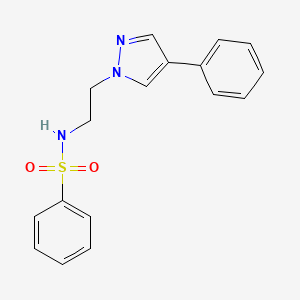 N-(2-(4-phenyl-1H-pyrazol-1-yl)ethyl)benzenesulfonamide
