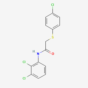molecular formula C14H10Cl3NOS B2395107 2-[(4-chlorophenyl)sulfanyl]-N-(2,3-dichlorophenyl)acetamide CAS No. 285980-82-7