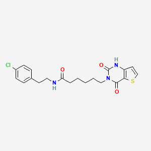 molecular formula C20H22ClN3O3S B2395112 N-(4-氯苯乙基)-6-(2,4-二氧代-1,2-二氢噻吩并[3,2-d]嘧啶-3(4H)-基)己酰胺 CAS No. 686734-73-6
