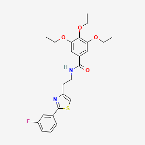 molecular formula C24H27FN2O4S B2395119 3,4,5-三乙氧基-N-(2-(2-(3-氟苯基)噻唑-4-基)乙基)苯甲酰胺 CAS No. 933230-77-4