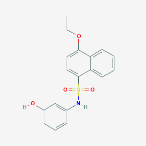 molecular formula C18H17NO4S B239512 4-ethoxy-N-(3-hydroxyphenyl)-1-naphthalenesulfonamide 