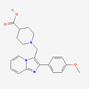 molecular formula C21H23N3O3 B2395138 1-[2-(4-Methoxy-phenyl)-imidazo[1,2-a]pyridin-3-ylmethyl]-piperidine-4-carboxylic acid CAS No. 727977-49-3
