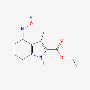 molecular formula C12H16N2O3 B2395141 ethyl (4Z)-4-(hydroxyimino)-3-methyl-4,5,6,7-tetrahydro-1H-indole-2-carboxylate CAS No. 324526-60-5