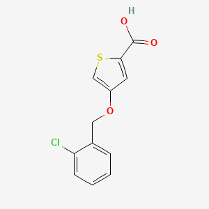 molecular formula C12H9ClO3S B2395150 4-((2-Chlorobenzyl)oxy)thiophene-2-carboxylic acid CAS No. 1511303-44-8