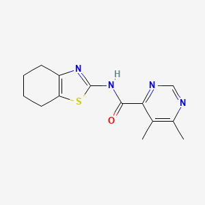 5,6-Dimethyl-N-(4,5,6,7-tetrahydro-1,3-benzothiazol-2-yl)pyrimidine-4-carboxamide