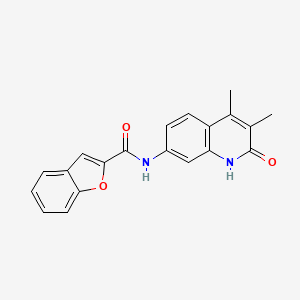 molecular formula C20H16N2O3 B2395161 N-(3,4-dimethyl-2-oxo-1,2-dihydroquinolin-7-yl)benzofuran-2-carboxamide CAS No. 1286725-57-2